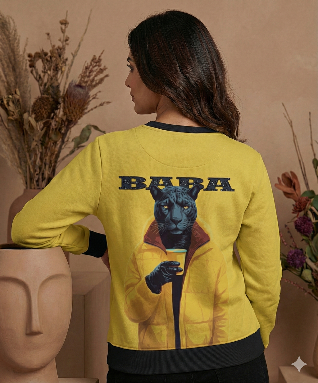 Midnight Panther — Yellow USOS Sweatshirt