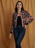 Leopard Hide - Blush & Bite (Bomber Jacket)